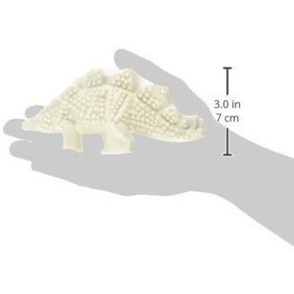 Nylabone Puppy Teething Chicken Flavoured Power Chew Dental Dinosaur Toy for Dogs (White)