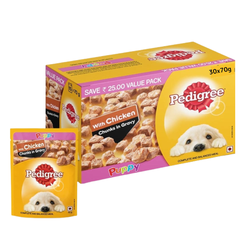 Pedigree Chicken Chunks in Gravy Pouch Puppy Wet Food